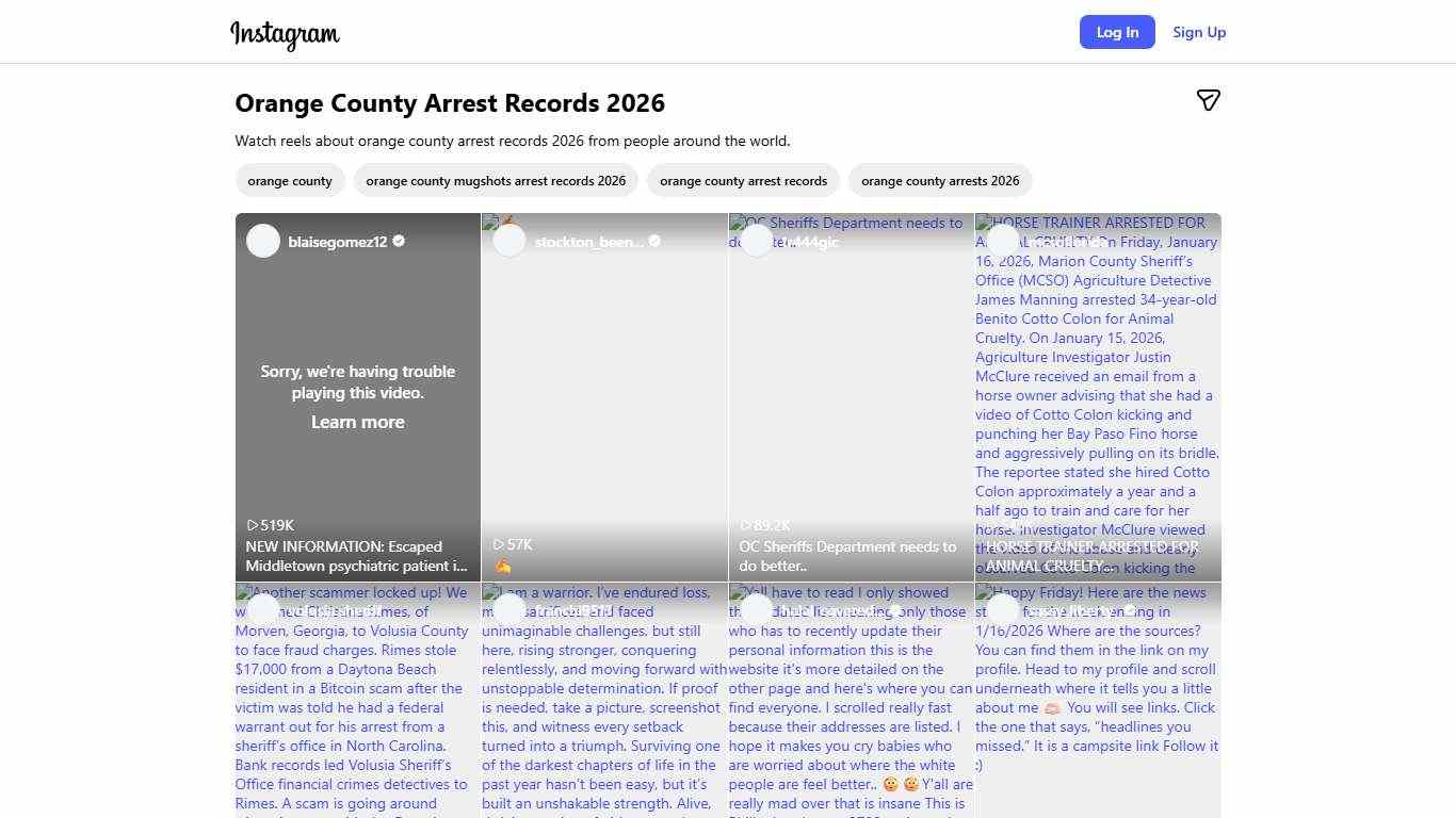Orange County Arrest Records 2026